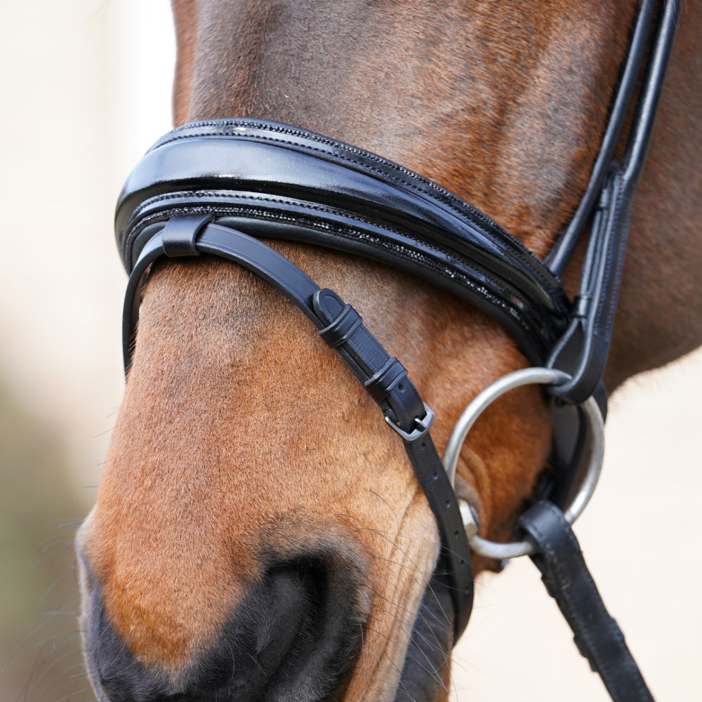 Trensenzaum All In Black Glitter schwarz