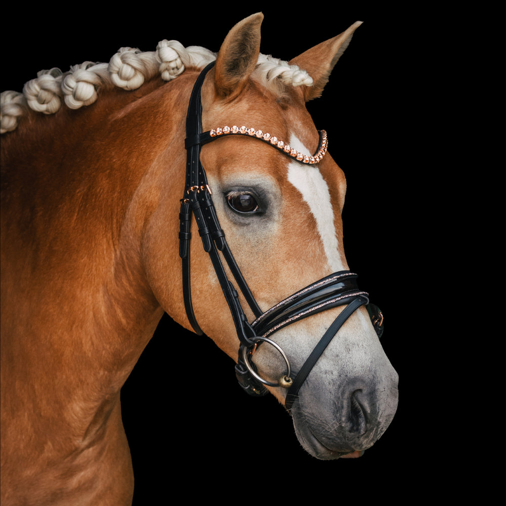 Trensenzaum Roségold Edition + Gurtzügel + GRATIS Dust Bag