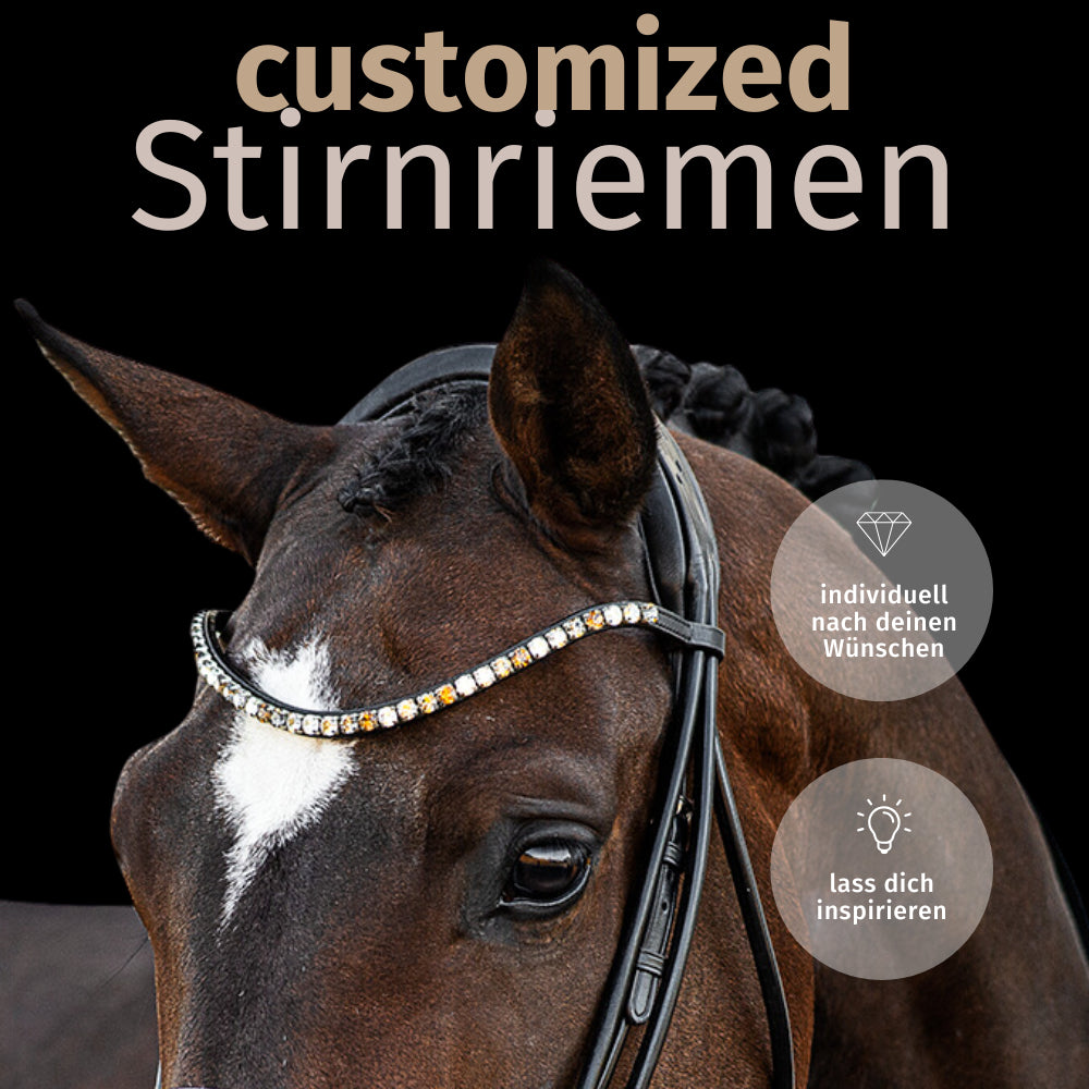 Trensenzaum Vittoria Glitter mit Wunschstirnriemen