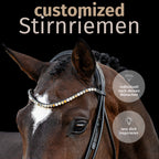 Trensenzaum Vittoria Glitter mit Wunschstirnriemen