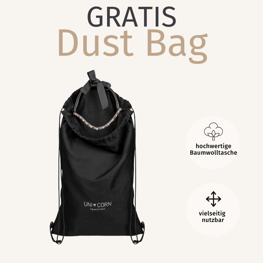 Kandarenzaum Vittoria Glitter mit Wunschstirnriemen