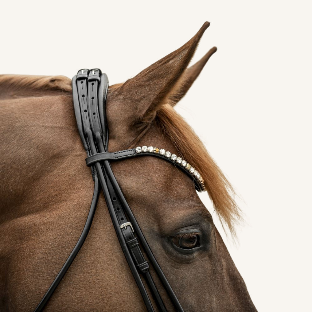 Kandarenzaum Vittoria Glitter mit Wunschstirnriemen