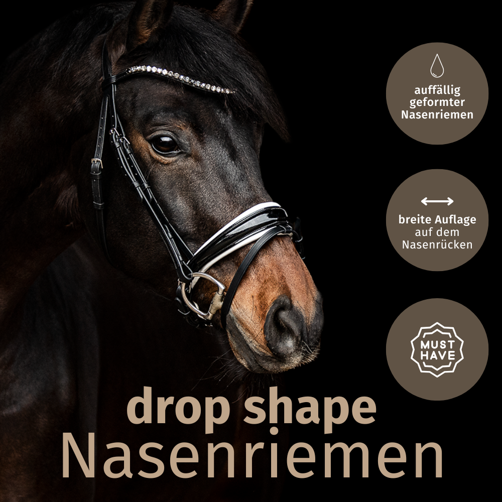 Trensenzaum Rosano mit Wunschstirnriemen