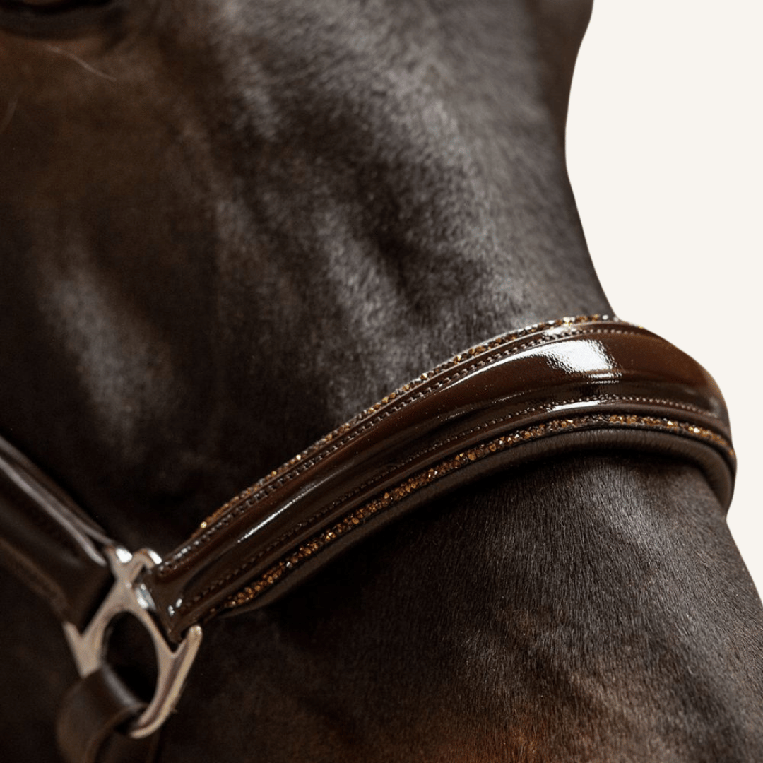 Halfter Messina Lackleder Glitter