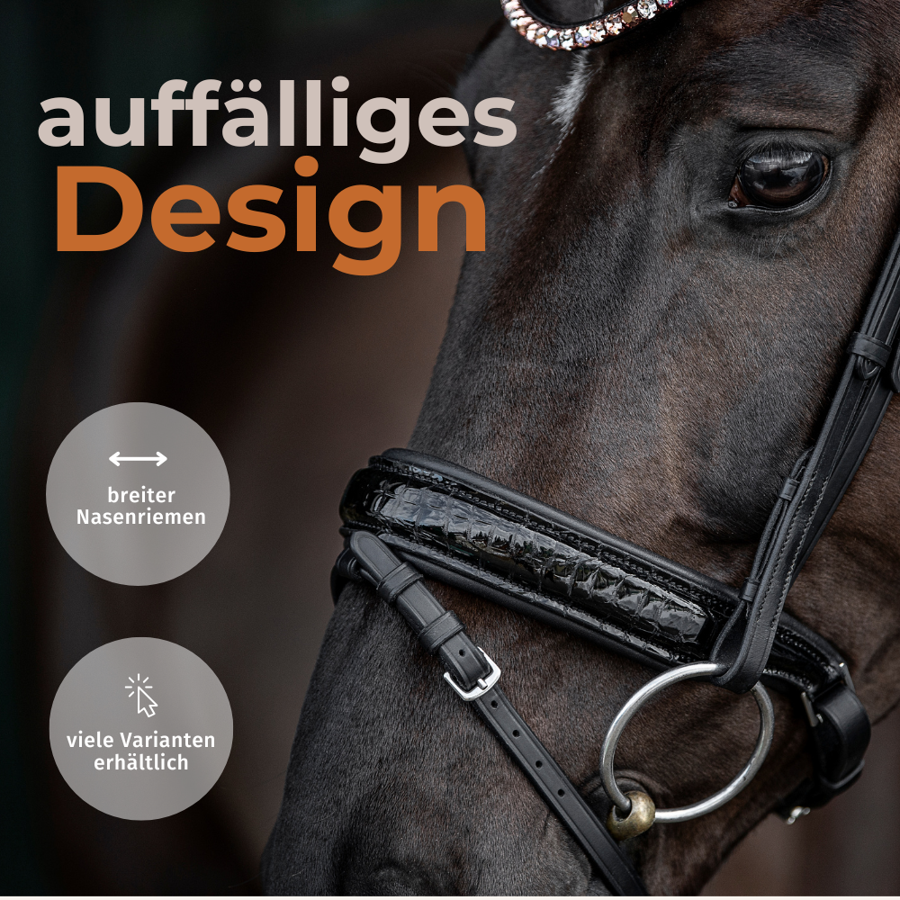 Trensenzaum Ravenna mit Wunschstirnriemen